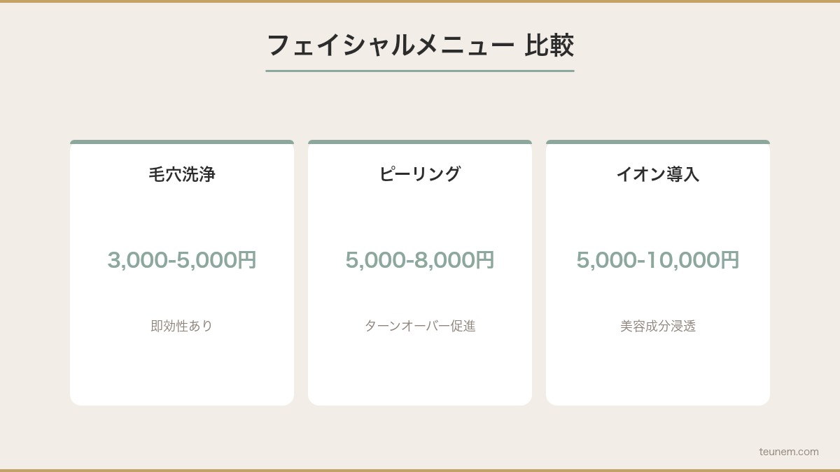 メンズフェイシャルエステの施術メニューと効果・料金の全体像